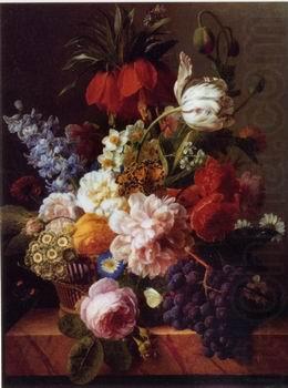 Floral, beautiful classical still life of flowers 012, unknow artist